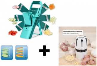 Genius Gemüseschneider Nicer Dicer Mando 13tlg. 6678 + G10 Knoblauchschneider
