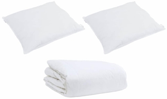 vidaXL Bettdecke Sonstiges 3 pcs Weiß Daunen 3377049