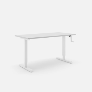 Steelforce 310 HC Schreibtisch - 180 , Lichtgrau , Weiß