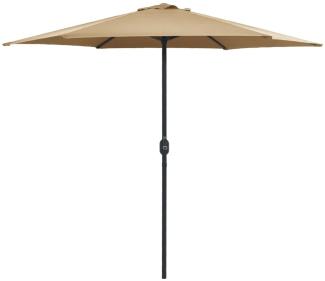 vidaXL Sonnenschirm mit Aluminium-Mast 270x246 cm Taupe 47347