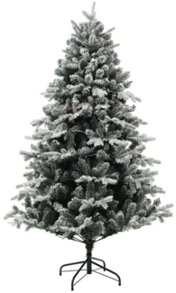 HOMCOM Künstlicher Weihnachtsbaum 180 cm Christbaum mit 793 Spitzen, Kunstschnee, Künstlicher Baum, klappbar Stahlständer, für Weihnachten Deko, Grün