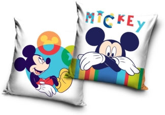 Disney Dekokissen Mickey Mouse Velour Kissen Dekokissen 40 x 40 cm