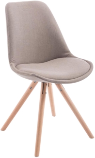 Besucherstuhl TAIPEI - Stoff Taupe 48 x 56 x 84 cm | Besucherstühle Konferenzstuhl Wartezimmerstuhl Bürostühle Bürostuhl Konferenzraum Wartezimmer