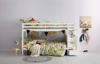 Lüttenhütt Etagenbett Alpi, Belastbarkeit 250 KG!, Kiefernholz, Etagenbett, inklusive Lattenrost, Liefefläche 90x200 cm