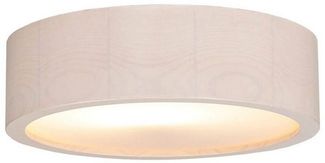 Licht-Erlebnisse Deckenleuchte ARBARO, ohne Leuchtmittel, Rund Ø 27 cm klein E27 Holz geweißt Glas wohnlich Flur Wohnzimmer