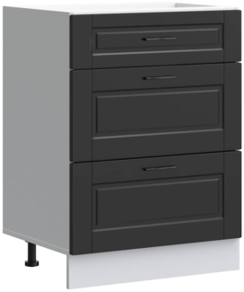 vidaXL Küchenunterschrank Porto Schwarz Holzwerkstoff 854260