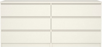 ebuy24 Kommode Noulan Kommode 6 Schubladen, weißes Esche Dekor.
