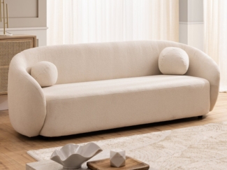 S-Style Möbel 3-Sitzer Sofa Roundi Bouclé Luxus & Moderne Kollektion