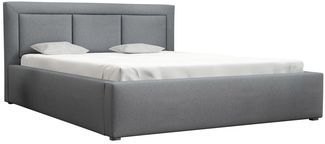 Polsterbett Moden mit Gerolltes Lattenrost, Hellgrau, 160x200 cm, ohne Bettkasten