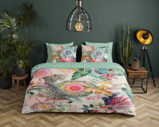 hip Mako Satin Bettwäsche 2 teilig Bettbezug 155x220 cm Kopfkissenbezug 80x80 cm Verda 7157.99.12 Multi