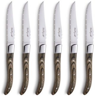Lou Laguiole LOUIS Steakmesser Set 6-teilig holz hochglanzpoliert