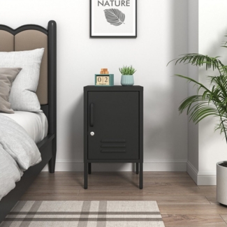 INOSIGN Nachtkommode Nachttisch Nachtkonsole Beistelltisch Metallschrank Siena (in 4 Farben aus Metall Stahlschrank Bestseller), in der Höhe verstellbar, abschließbar