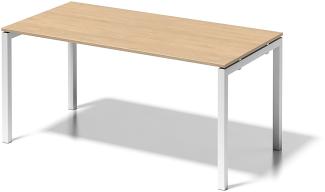 Cito Schreibtisch, 740 mm höhenfixes U-Gestell, H 19 x B 1600 x T 800 mm, Dekor ahorn, Gestell verkehrsweiß