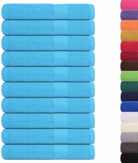 vidaXL Handtücher 10 Stk. Türkis 100x200 cm 360 g/m² 100% Baumwolle 136988