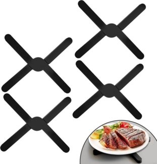 BlingBin Topfuntersetzer 4 Stücke Silikon Topfuntersetzer Hitzebeständiger Topflappen, Zubehör für Topf, 4 Stück Set, 4-tlg, rutschfeste Faltbare Silikon-Untersetzer für heiße Gerichte