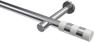 Gardinenstangen-Set Prestige Mavell 100 cm, 1-läufig (ohne Ringe), 20 mm Ø Chrom