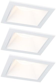 Paulmann 93126 LED Cole Coin Basisset eckig 3er-Set 2700K Weiß 3-Step-Dim IP44