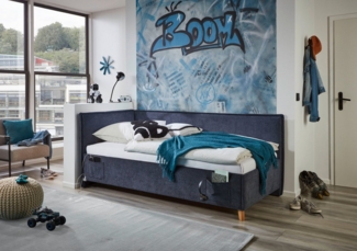 meise.möbel Kinderbett FUN II, Polsterbett wahlweise mit Bettkasten, Jugendbett inkl. USB-Anschluss