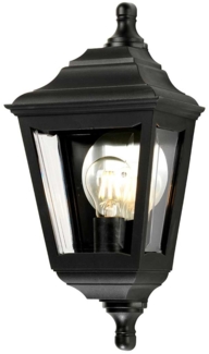 Außenleuchte, Wandlampe, Schwarz, H 44 cm