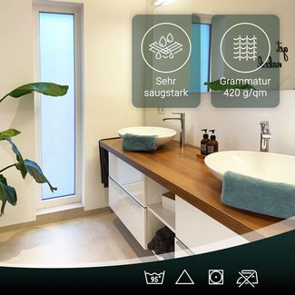 ZOLLNER Seiftuch, (10-St), 30x30 cm, 100% Baumwolle, vom Hotelwäschespezialisten