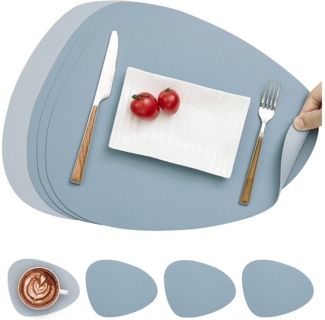 Coonoor Platzset Tischset, Kunstleder, abwischbar, (4-St), Tischsets und Untersetzer