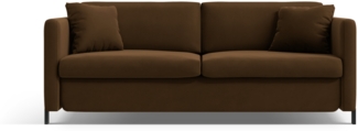 Micadoni Sofa Gloria 3-Sitzer Samt Schokolade 205x160