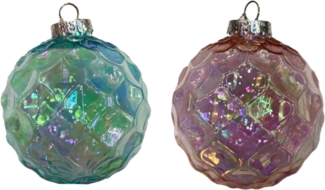 Decoris Weihnachtskugel aus Kunststoff Ø 8 cm bruchfest, langlebig