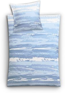 Kleine Wolke Bettwäsche Ballade, Mako-Satin, 2 teilig, in Blautönen