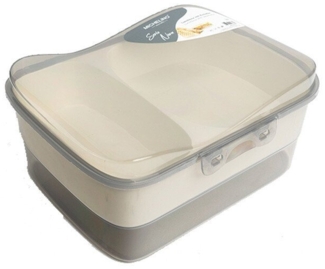 MICHELINO Lunchbox mit Einteiler Brotdose mit Fächern Spülmaschinengeeignet Grau