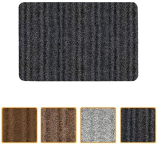 ANRO Fußmatte Türvorleger Schmutzfangmatte STRIBET, eckig, Höhe: 3 mm, Clean-Line Größe 40x60cm
