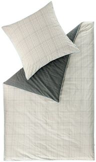 Esprit Wendebettwäsche Grid, Renforcé, 2 teilig, aus reiner Baumwolle und mit effekvoller Paspel