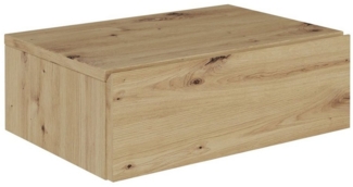 CARO-Möbel Wandregal Anne hängende Nachtkommode Wandboard Nachttisch mit 1 Schublade schwebend, grifflose, in Asteiche