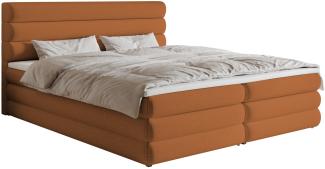 Selsey 'Alegre' Boxspringbett mit Bettkasten, kupferbraun, 160x200 cm