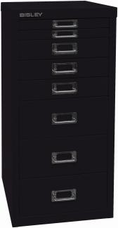 Bisley MultiDrawer™, 29er Serie, DIN A4, 8 Schubladen, Farbe schwarz