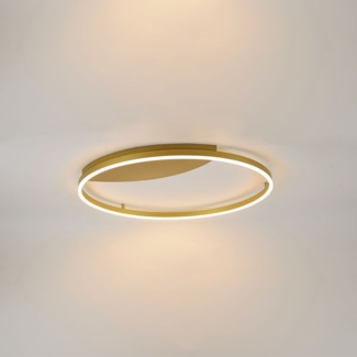 s.luce LED Ring Wandlampe & Deckenleuchte Dimmbar modern rund Gold Ø 80cm