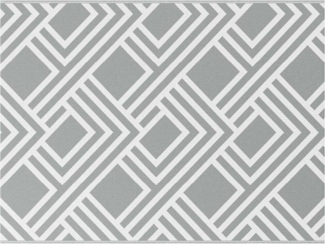 vidaXL Outdoor-Teppich Geometrisch ARAKIL Grau und Weiß 400x300 cm 42003573