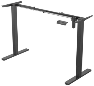 SVITA Schreibtisch JIRI, Schreibtischgestell, höhenverstellbar, mit Breitenanpassung, Schwarz