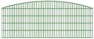 Schmuckzaun / Doppelstabmattenzaun Rundbogen-Dekor Komplett-Set / Grün / 161 cm hoch / 72,5 m lang