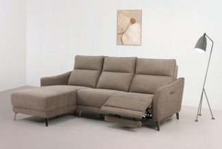 INOSIGN Ecksofa TAYLER 3-Sitzer, L-Form (Breite 239cm), elektr. Relaxfunktion, USB A/C, und Recamiere, Liegefunktion durch Recliner, Federkernpolsterung