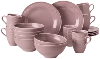Seltmann Weiden Beat Color Glaze Frühstücks-Set 18-teilig Altrosa