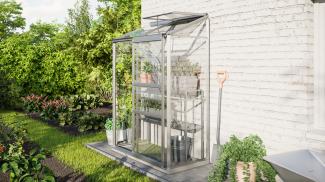 Vitavia Anlehn-Gewächshaus "Ida" 900, aluminium eloxiert, 0,9 m²,3 mm ESG