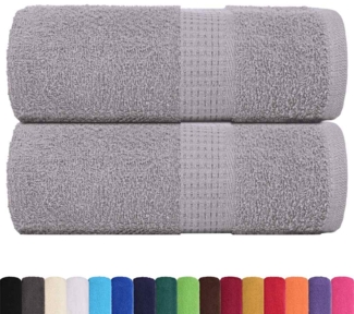 vidaXL Waschhandtücher 2 Stück FROGN Grau 30x30 cm 100% Baumwolle 136824