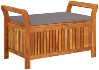 vidaXL Garten-Truhenbank mit Kissen 91 cm Massivholz Akazie 319716