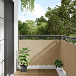 vidaXL Balkon-Sichtschutz Beige 90x300 cm Oxford-Gewebe 134940