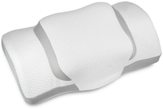 Esun Kopfkissen Memory Foam Kissen Kopfkissen, Ergonomisches Orthopädisches Kissen, Seitenschlafer, Rückenschlafer, Bauchschlafer, Set, Kissen vom OEKO-TEX® und CertiPUR Getestet, Nackenkissen für Erwachsene, Männer, Frauen (67.3 x 38.2 x 13.8/3cm)
