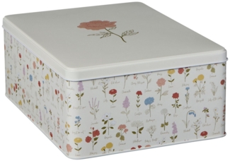 Ib Laursen - Vorratsdose Dose mit Deckel Blumenmuster 20x11x27cm Metall 32992-00