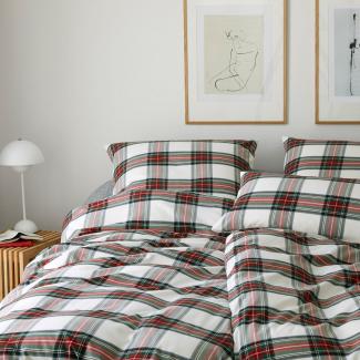 elegante Soft-Flanell Bettwäsche Westminster wine | 240x220 cm + 2 x 80 x 80 cm