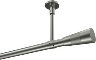 Gardinenstangen-Set Sonette Tanara 140 cm, 1-läufig, 20 mm Ø Edelstahl-Optik