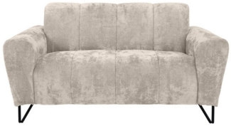 Beautysofa Sofa mit Metallbeine in schwarzer VOLARE, 2-Sitzer, viele Farbvarianten, ohne Schlaffunktion