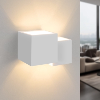 ZMH Wandleuchte Innen Wandlampe G9 - Modern Design Up Down Flur Wandlampen Treppenhaus Leuchten Wei? Gipsleuchte Wandbeleuchtung fr Schlafzimmer Kinderzimmer - Ohne Leuchtmittel